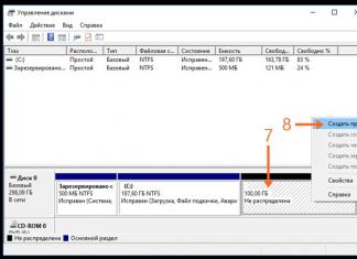 Programe për të punuar me ndarjet e diskut të ngurtë Ndarja e diskut në Windows 10